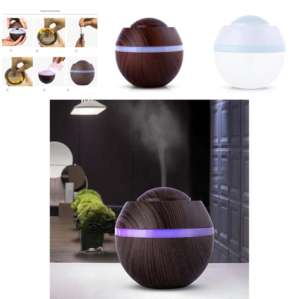 Luxurious Usb Led Ultrasonic Air Humidifier With Elegant Essential Aroma Oil Diffuser