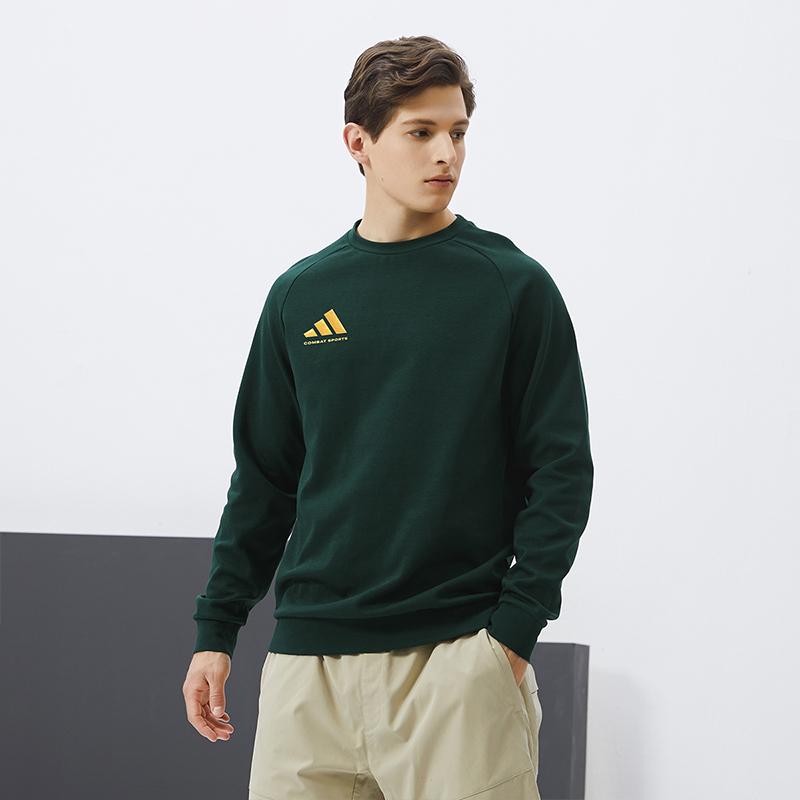 Adidas Bluza z logo Combat Sports Bluza Unisex Ciemnozielona ACLLSPS3CS-GNG