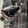 Winter new goose down jacket women's long knee hooded waist thin fashion glossy warm women's coat tide