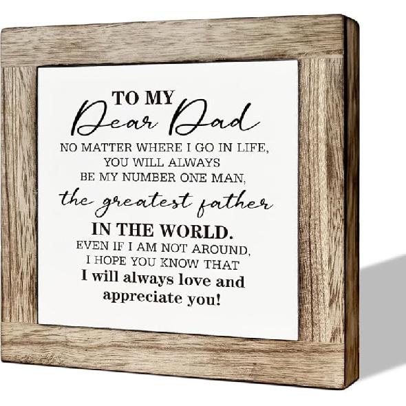 A Prayer for My Dad Sign for Father's Day, Wooden Box Signs for Home Decor, Farmhouse Decor for Dad Room, Sentimental Gift for Dad, Dad Birthday Gift