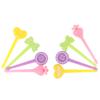 8Pcs Fruit Fork Mini Kids Snack Cake Dessert Food Pick Toothpick Bento Lunches