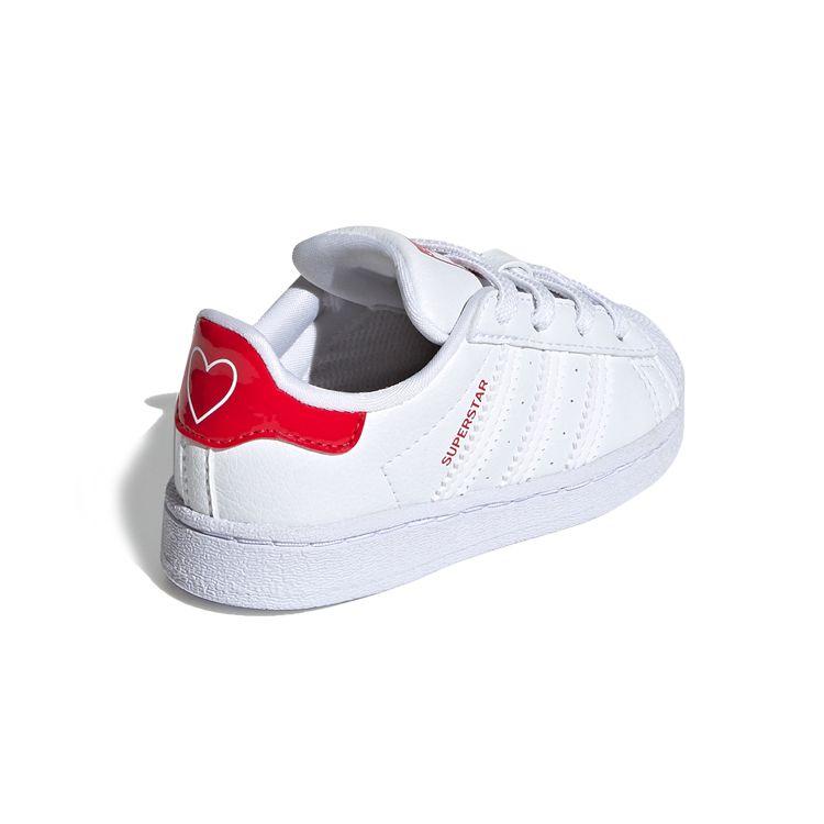 Adidas Originals Non-Slip Low-Top Walking Shoes Baby Shoes White Red FW0825