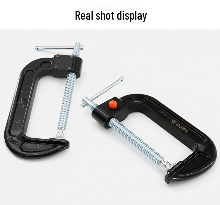 Yiertuo G-Shaped Woodworking Clamp with Deepened Rocker - Versatile G & C Type Fixture