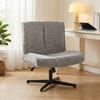 Swivel Accent Chair, Velvet Upholstered Lounge Chair with Height Adjustment for Living Room Office, Grey