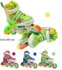 Adjustable Beginner Roller & Inline Quad Skates Set - 4-Wheel Skating Shoes