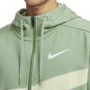 Nike Colorblock Quick-Dry Hooded Zip-Up Casual Jacket Men Outerwear Olive-Green FB8576-386