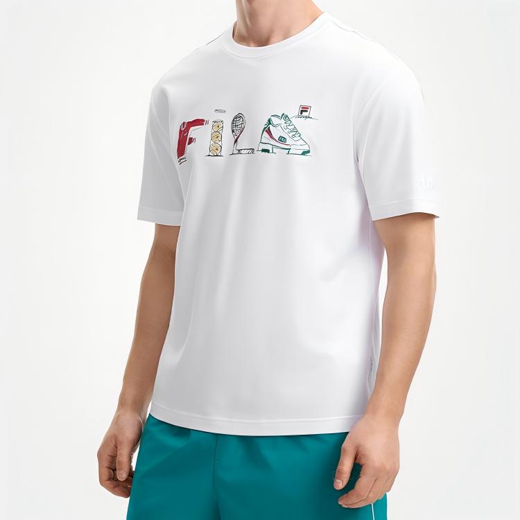 FILA Funky Comfortable Short Sleeve T-Shirt Men tops A11M633144F-WT