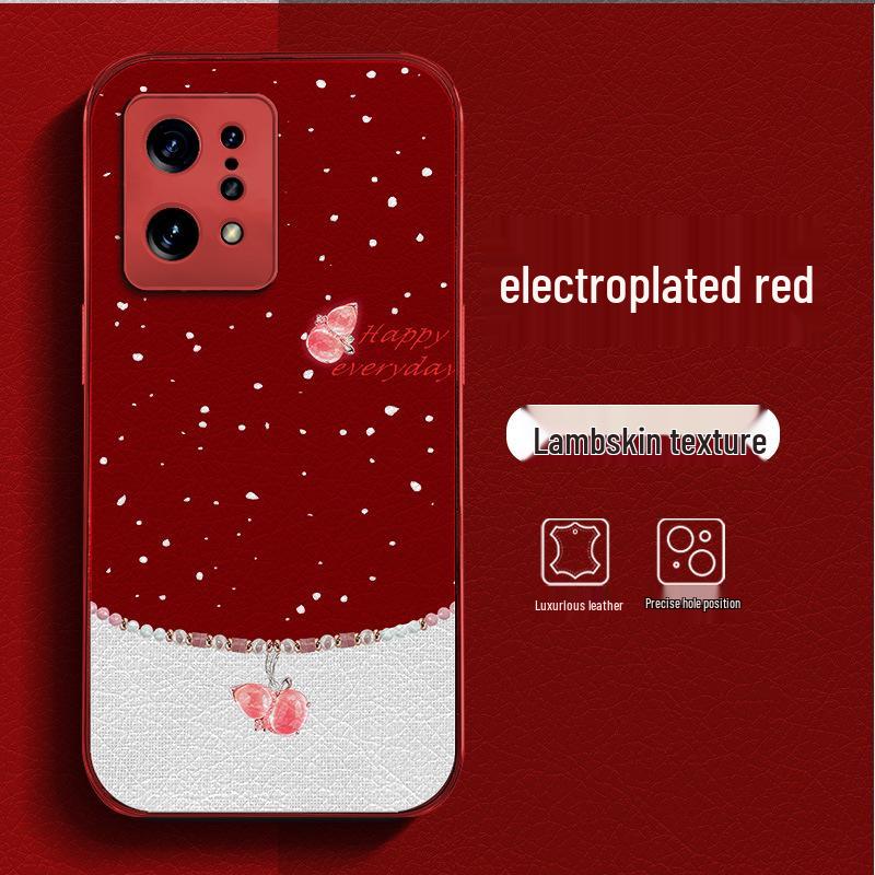 Luxurious Leather Electroplated Protective Case for Honor 400 Pro - Chinese Style