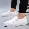 Men's White Non-Slip Casual Nurse Shoes - Comfortable, Lightweight, and Breathable Hospital Work Footwear.
