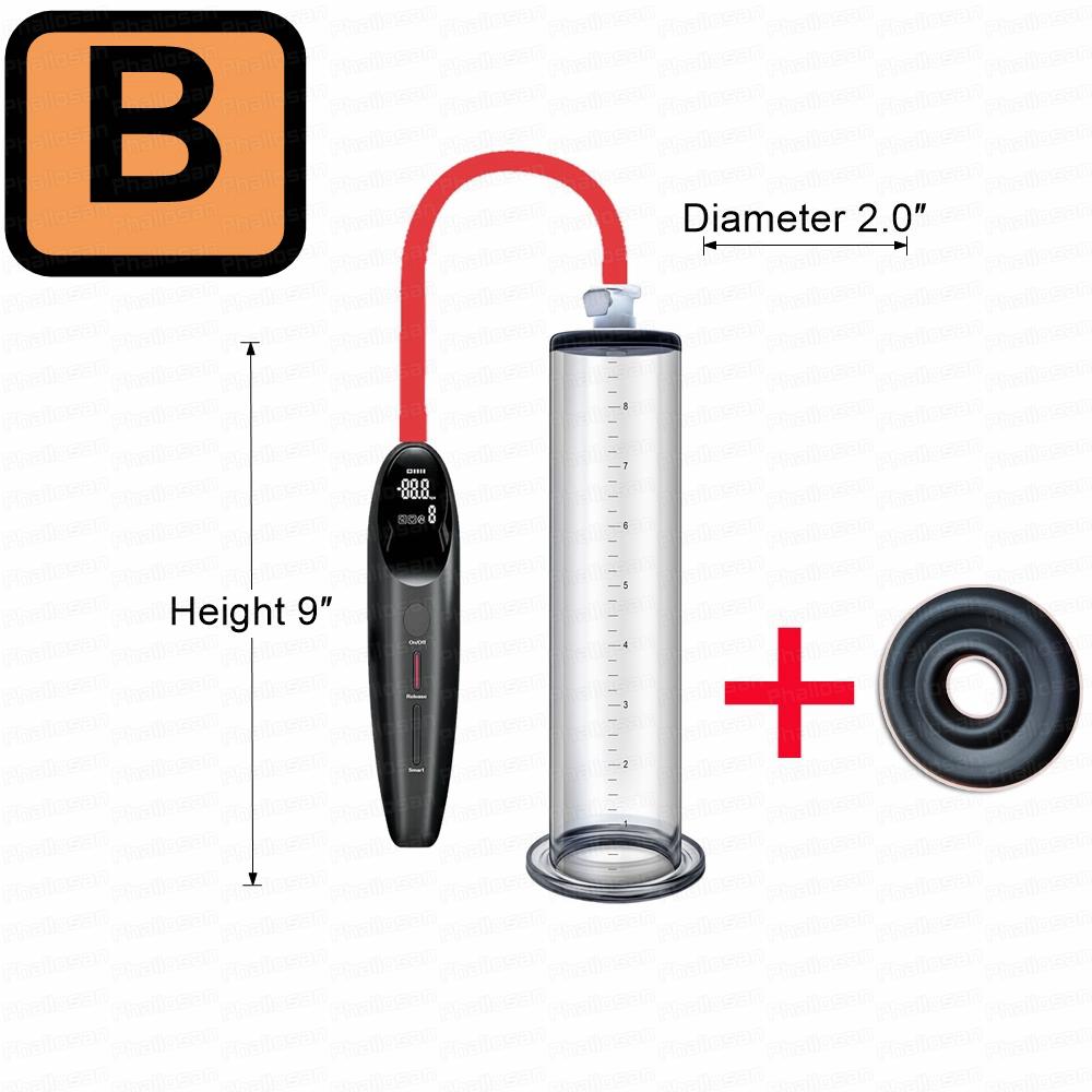 Smart Electric Penis Pump Vacuum Penis Enlarger Sex Toys For Men Acrylic Cylinder Dick Pump Penis Extender Trainer