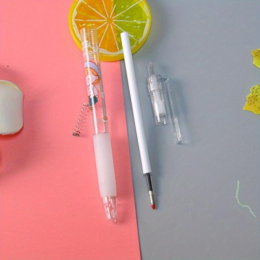 Back to school 10pcs 0.5mm Cartoon characters shape Retractable Neutral pen, Quick-drying student Black stationery water-based pen, Office writing