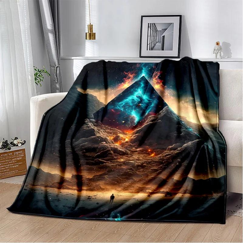 Ägyptische Pyramide Berühmte Architektur Decke, Weiche Überwurfdecke für Zuhause Schlafzimmer Bett Sofa Picknick Reise Ruheabdeckung Decke Kinder