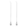 Korean & Japanese Asymmetrical Zircon Tassel Water Drop Earrings for Women