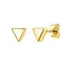 925 Sterling Silver Gold Vermeil Triangle Stud Earring