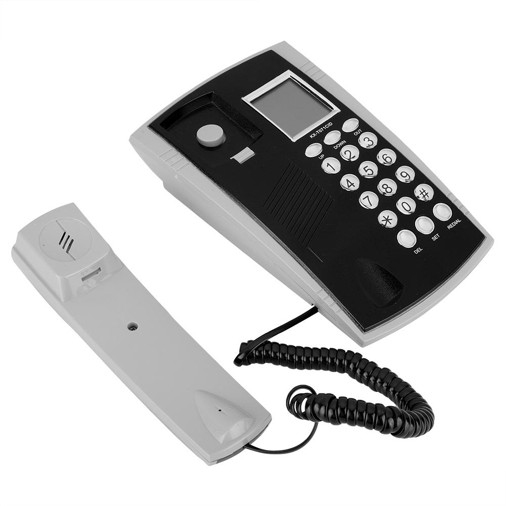 KX T071CID Wired English Telephone Extension with Speaker Voice Recorder RJ45 (6P2C) Black