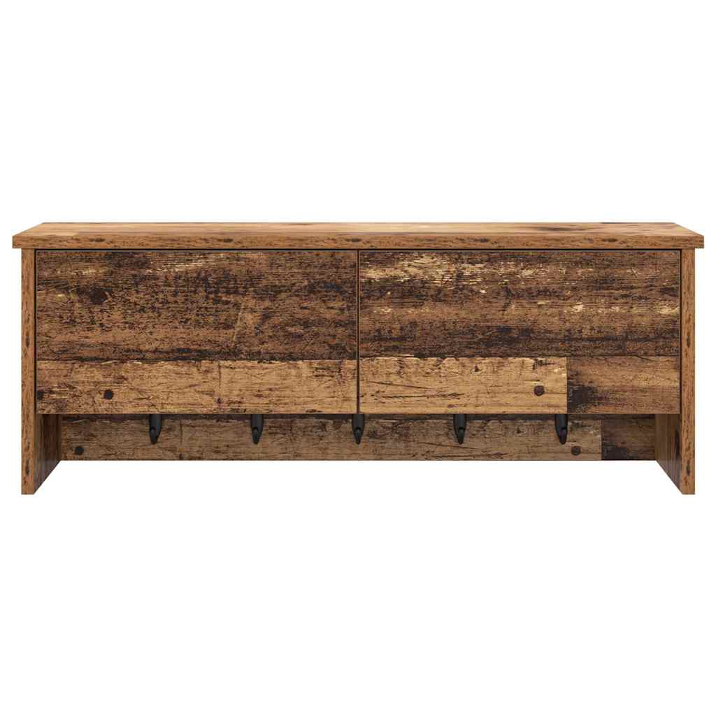 Wall Mounted Nightstand Reclaimed Wood Look 80 x 20 x 30 cm Wood Based Material