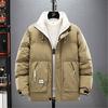 Winter Parkas Men Plus Size Thick Padded Jacket Coat Fashion Casual Cargo Plaid Parkas Male Big
