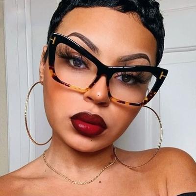 Montature da vista Cat Eye Occhiali da vista Donna Retro Ottica Montatura per occhiali Personalità Moda Occhiali da vista Marchio di lusso Designer