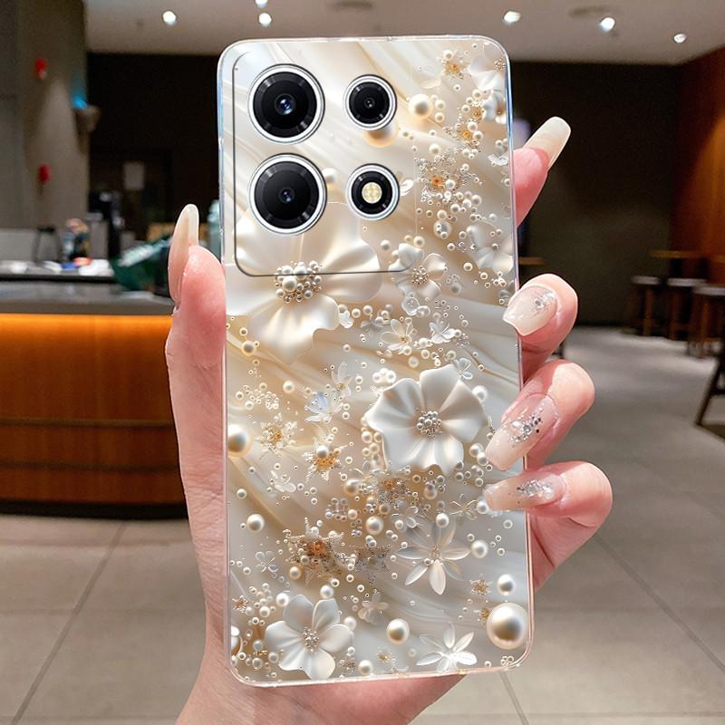 For Infinix Note 30 VIP Phone Case X6710 Clear Silicone Soft Cover For Infinix Note 30 VIP Fashion Flower Cases Note30 VIP Coque