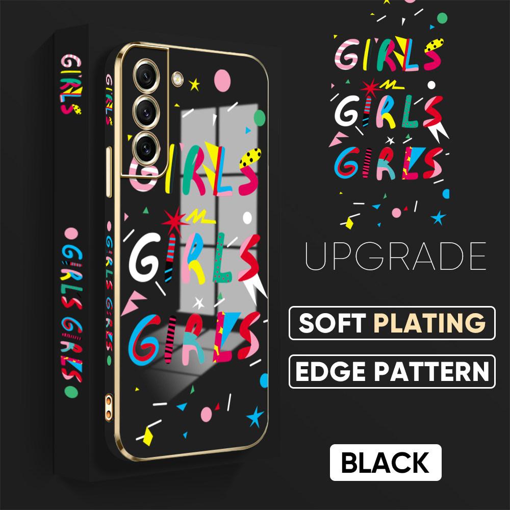 Bunte Druckmuster Quadratisches Randmuster Gehäuse Überzogene Telefonschale Luxus-Beschichtung Weiche Telefonhülle für iPhone Motorola Moto OnePlus Samsung