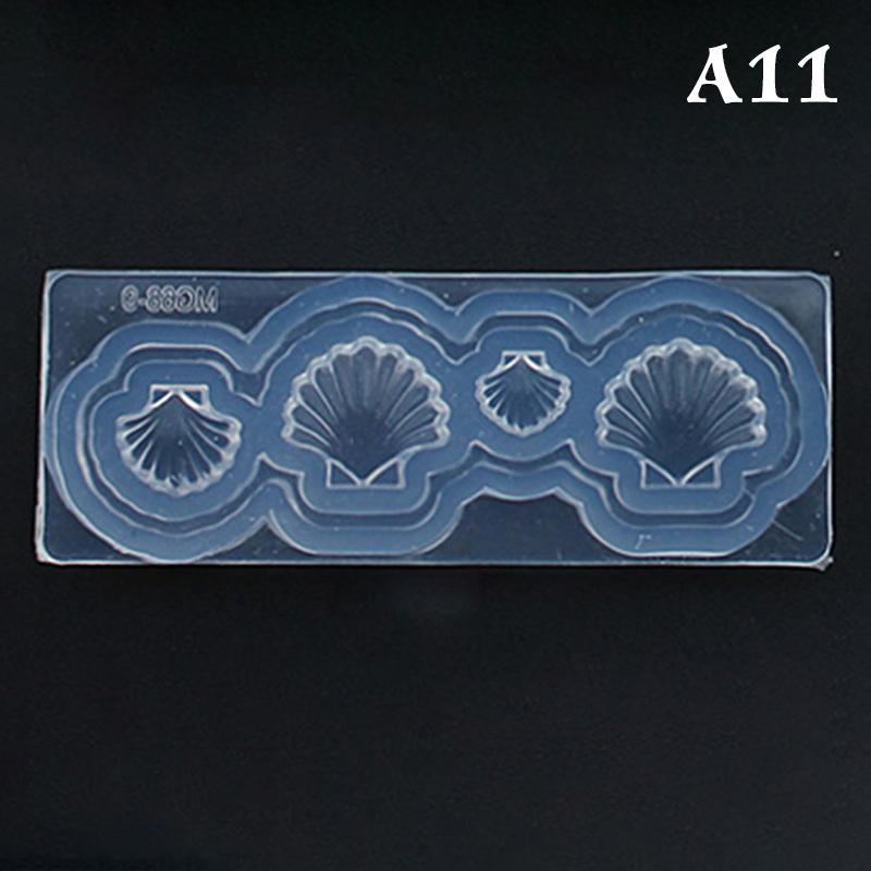 Silicone Nail Carving Mold Ocean Style Shell Conch Starfish 3D Stamping Plate Nails Stencils Diy Uv Gel Manicure Tools Nail Art