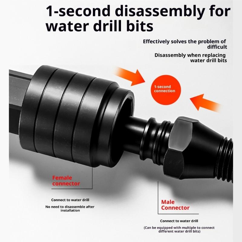 Solid 45# Steel Water Drill Couplers Pair Accuracy Engineered For Fast Bit Switching And Corrosion Resistance