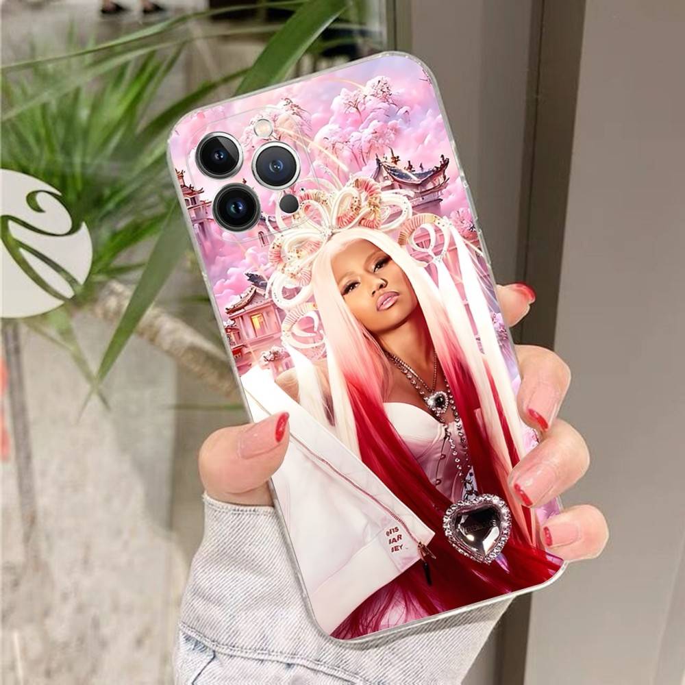 N-Nicki Singer Minaj Transparent Case For IPhone 11 12 13 14 15 16 17 Air Pro Max Plus Mini Shockproof Cover