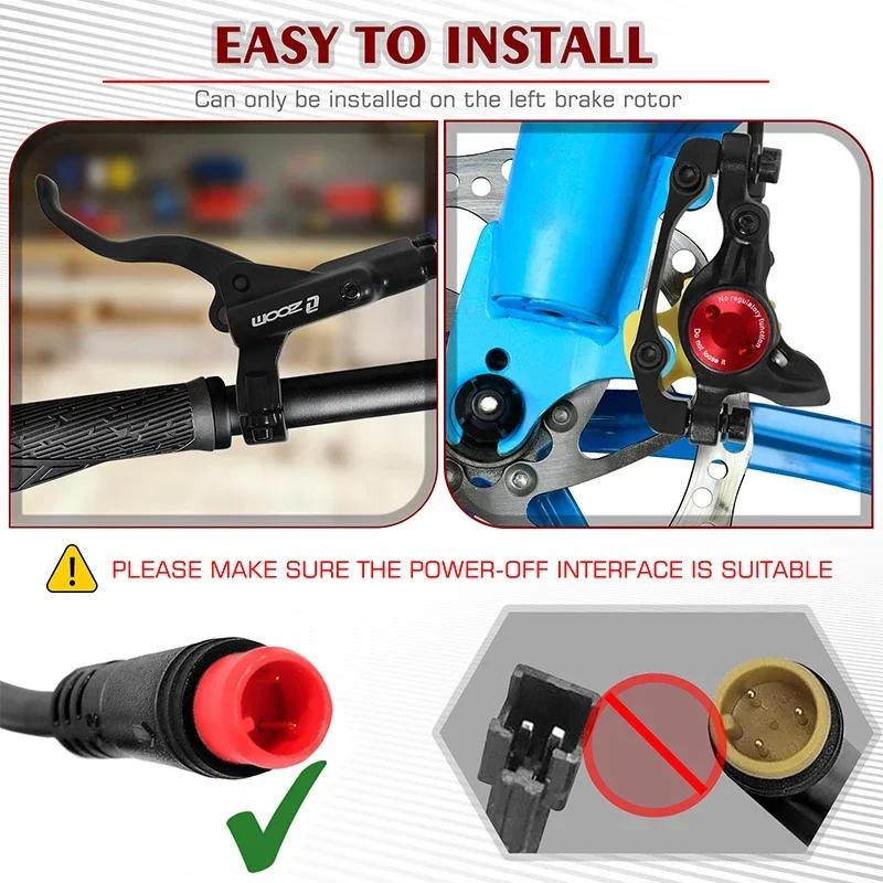 ZOOM E-BIKE Hydraulic Disc Brake 2-Pistons Oil Hydraulic Disc Brake Scooter Folding Bike Front/Rear 1110/1850mm Power Off