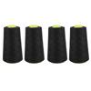 4PCS High Grade Polyester Thrd Sewing NaMachine Accessories Needle Thrd 3000 Yards for Clothes(Black )