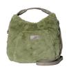 VASKA by Moz Women's 2-Way Tote BagShoulder Bag, Fluffy Fur Bag with Moose Print Design, Perfect for FallWinter, Shoulder, Crossbody, or Handbags,
