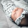 Newborn Baby Cocoons Sleeping Bag With Matching Knotted Bow Headband Swaddle