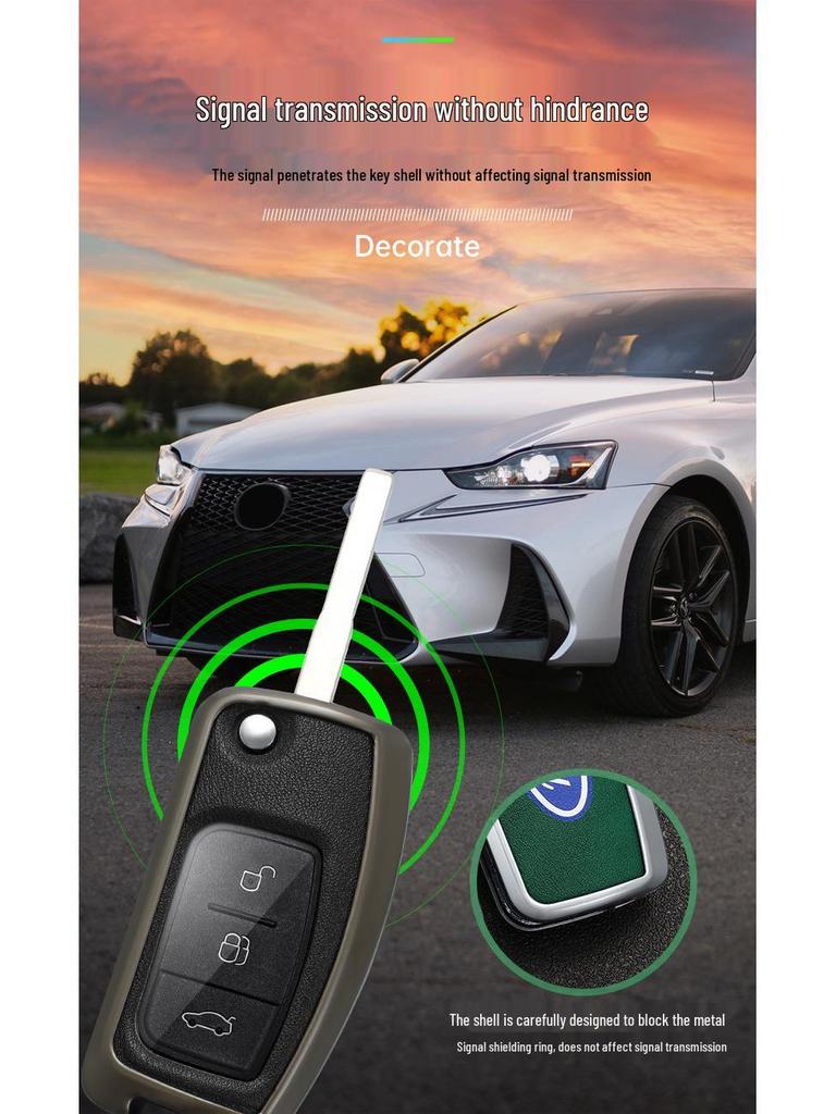 Key Case Cover Shell for Ford Fiesta, Focus (2009-2014), and 17 Years Ecosport Models