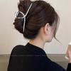 Pinza a morsetto in metallo ad alto livello con fiocco per capelli 2024 per donna: Pinza per Capelli a Forma di Squalo, Grande, Elegante, Stile Freddo, per la Nuca