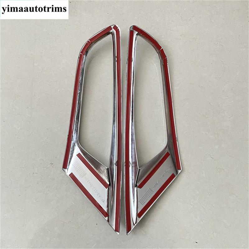 2 Stück Chrom Heckstoßstange Nebelscheinwerfer Licht Dekoration Rahmen Abdeckung Zierleiste Für Mazda CX-3 CX3 2015 - ABS Zubehör Exterieur Kit