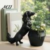 Petit Pot de Plante Vert Teckel à Poil Long Imprimé en 3D, Pot de Fleur Chien Mignon pour Cactus Plantes Succulentes d'Air Contenants Succulentes, Décoratif