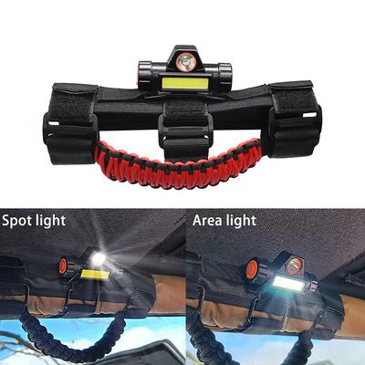 תא LED אוניברסלי לפגוש עם ידית מוט נגד התהפכות אור גג UTV ATV עבור ג'יפ רנגלר 1945-2021 CJ YJ TJ JK JL
