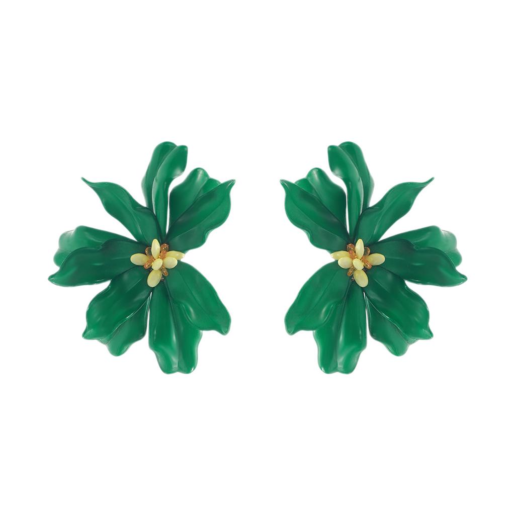 E11811 exaggerated personality fashion design earrings bohemian three-dimensional flower adjustable stud earrings female