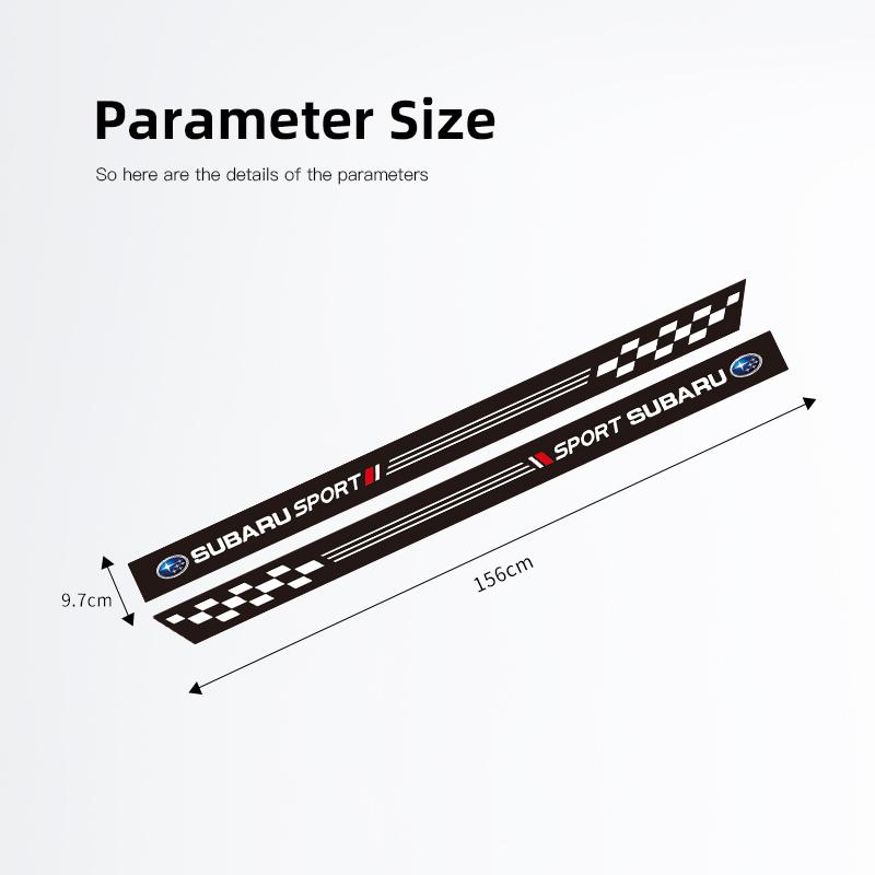 Subaru Car Side Skirt Stickers DIY Stripe Racing Decal For STI WRX Forester Impreza Legacy Outback XV WAS Ascent Atenza Tribeca YY2