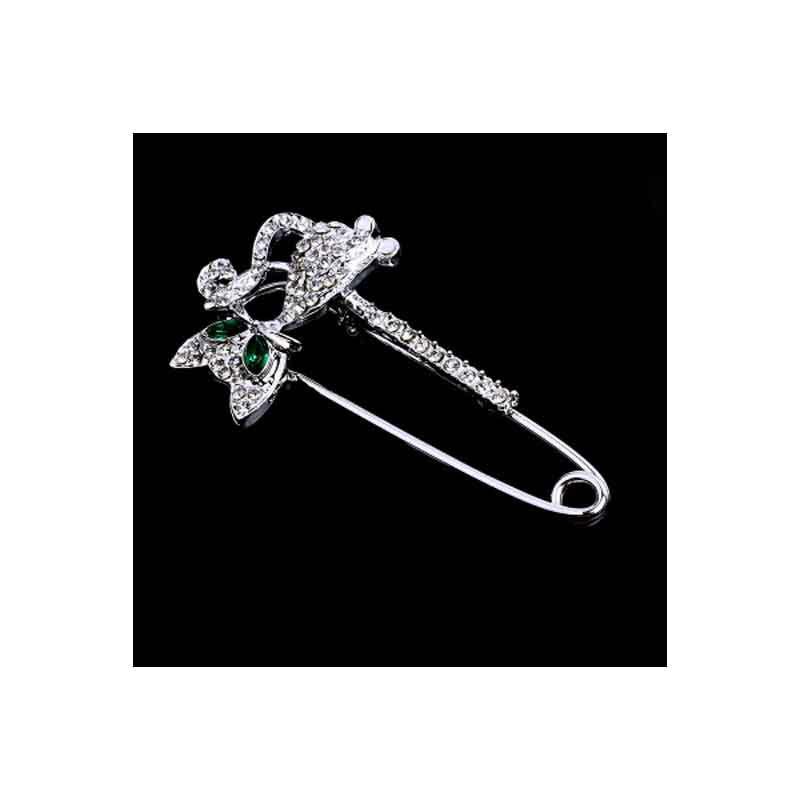 Fashion Women Crystal Rhinestone Pins  Brooches Butterfly Corsage Jewelry