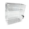 Acrylic Display Cabinet with Lock And Key, Stackable, Dustproof, Removable, Desk Organizer Box,