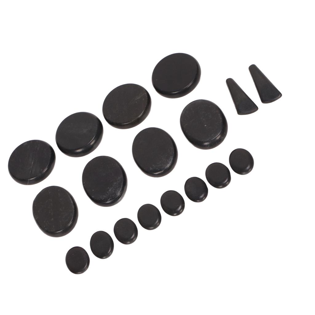 18pcs Heated Rocks Massage Stones Muscle Relax Therapy Basalt Hot Stone with Warmer Box 220V UK Plug