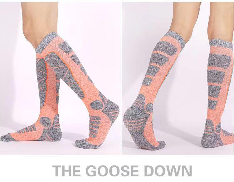 Unisex Quick-Dry Wool Ski Socks for Children and Adults - Warm, Long, and Ideal for Outdoor Sports