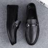 2025 Vår Herrskor Läder Loafers Brittisk Stil: Business Casual Äkta Ko Läder Moccasins