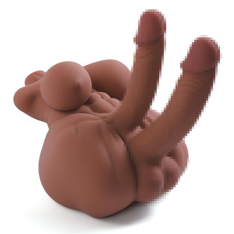 Pecho Realista+Pene+ Ano 4-en-1 Hombres Mujeres Gay TPE Medio Cuerpo Muñeca Sexual Piel Suave y Realista Juguete para Adultos Productos Masturbadores