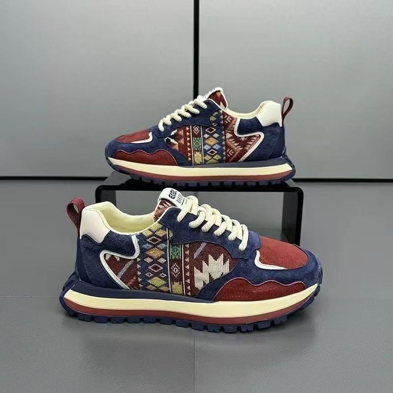 Sneakers New casual Forrest Gump shoes Parquet color Low top leather sports student dad shoes