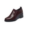 Wedge Heel Shoes Autumn New Elastic Deep Mouth Single Shoes Not Tired Feet Soft Sole with Skirt Small Leather Shoes Women