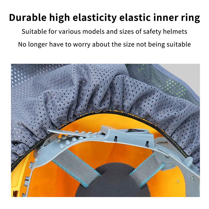 Summer Sun Shade Safety Hard Hat Neck Shield Helmet Sun Shade Reflective Stripe Cap Cover For Construction Workers