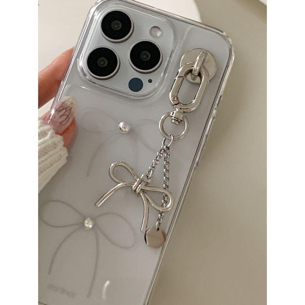 Earliner [handmade] Mini Silver Ribbon Logo Keyring