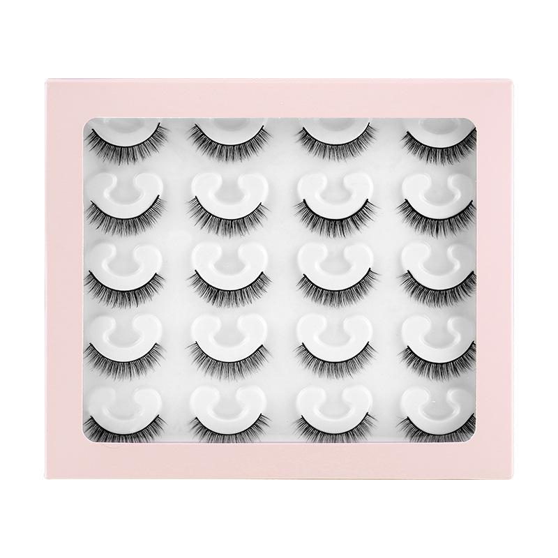 New Product 10 Pairs Of Fake Eyelashes Mink Curly Thick Simulation Natural Short Eyelashes