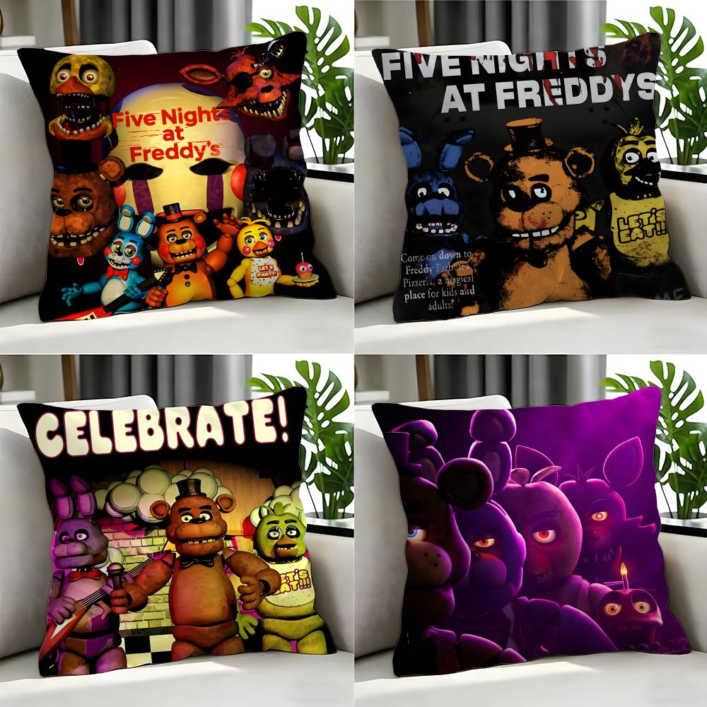 Fine Glasses Unisex Game Five Nights At Freddy's Cushion Cover Cushion Cover Set 4Pcs 50X50 45X45 40X40 Pillowcase Decorative Sofa Home Decor